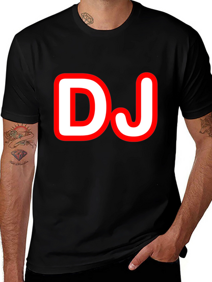 DJ Graphic Tee - Black Cotton T-Shirt
