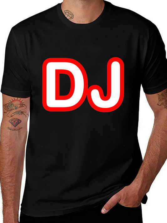 DJ Graphic Tee - Black Cotton T-Shirt