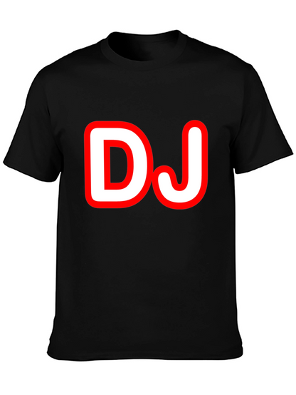 DJ Graphic Tee - Black Cotton T-Shirt