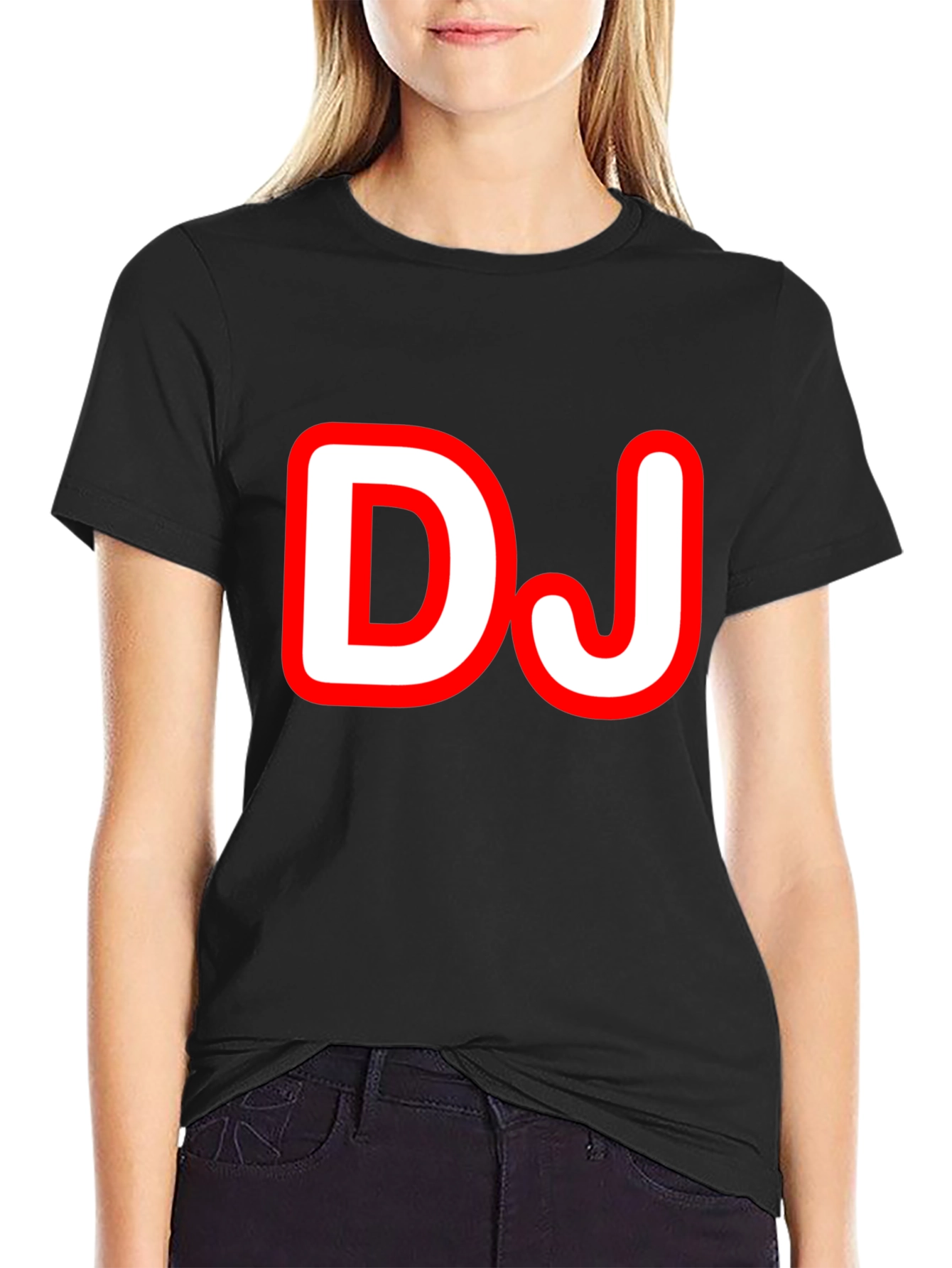 DJ Graphic Tee - Black Cotton T-Shirt