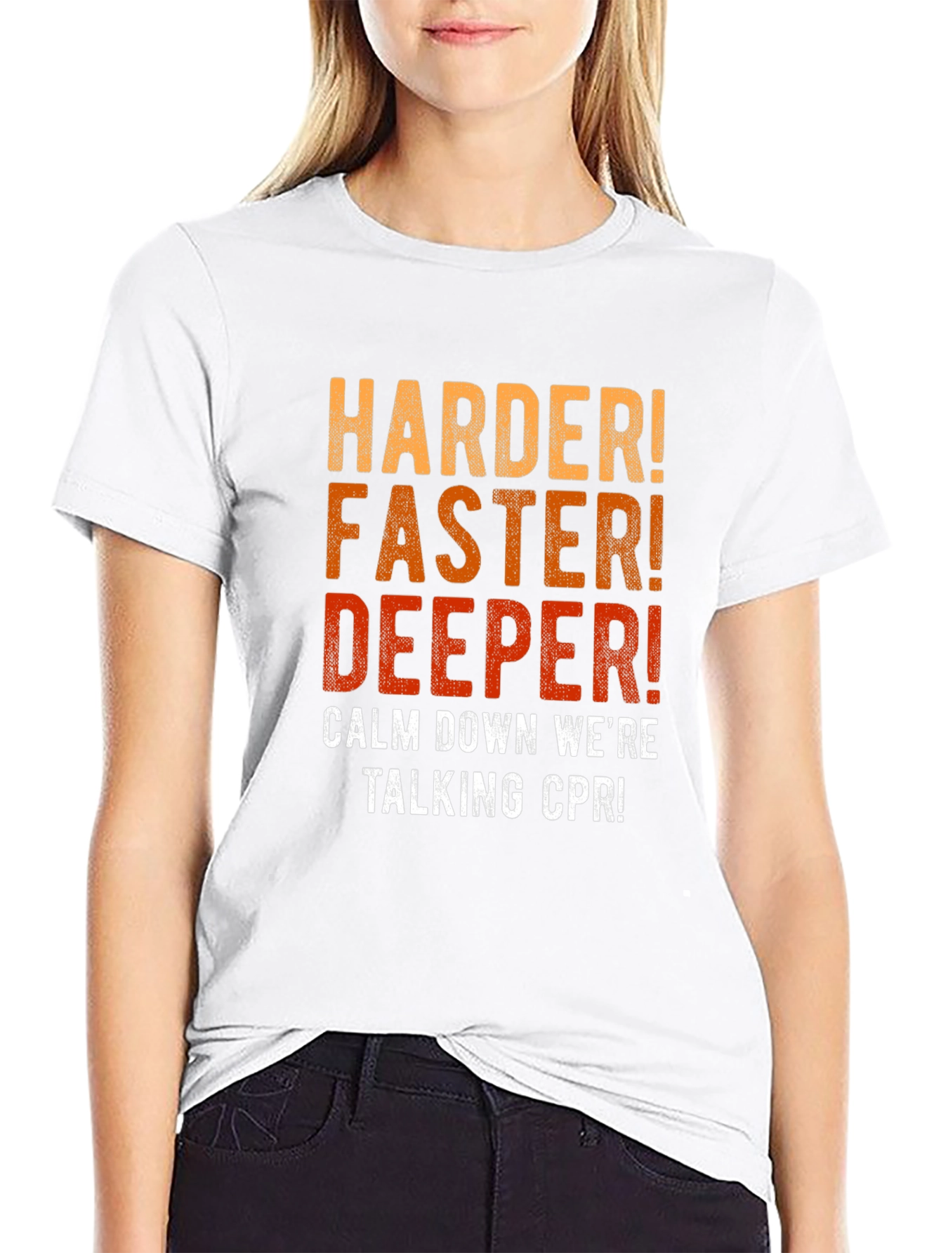 CPR Harder Faster Deeper Mens T-Shirt