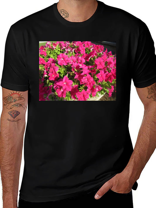 Floral Print Black T-Shirt - Bold & Vibrant