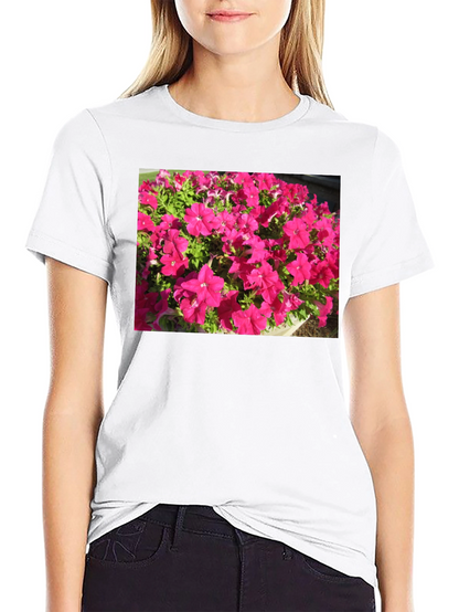 Floral Print Black T-Shirt - Bold & Vibrant