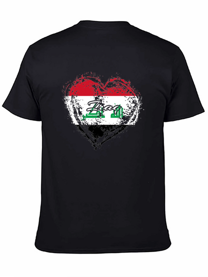 Iraq Flag Heart T-Shirt - Show Your Pride!