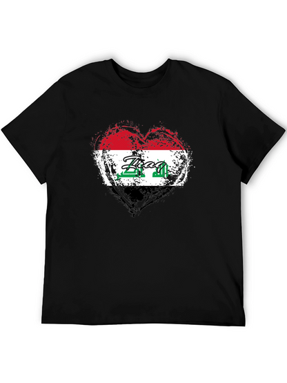 Iraq Flag Heart T-Shirt - Show Your Pride!