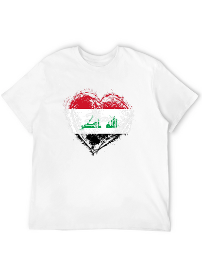 Iraq Flag Heart T-Shirt - Show Your Pride!