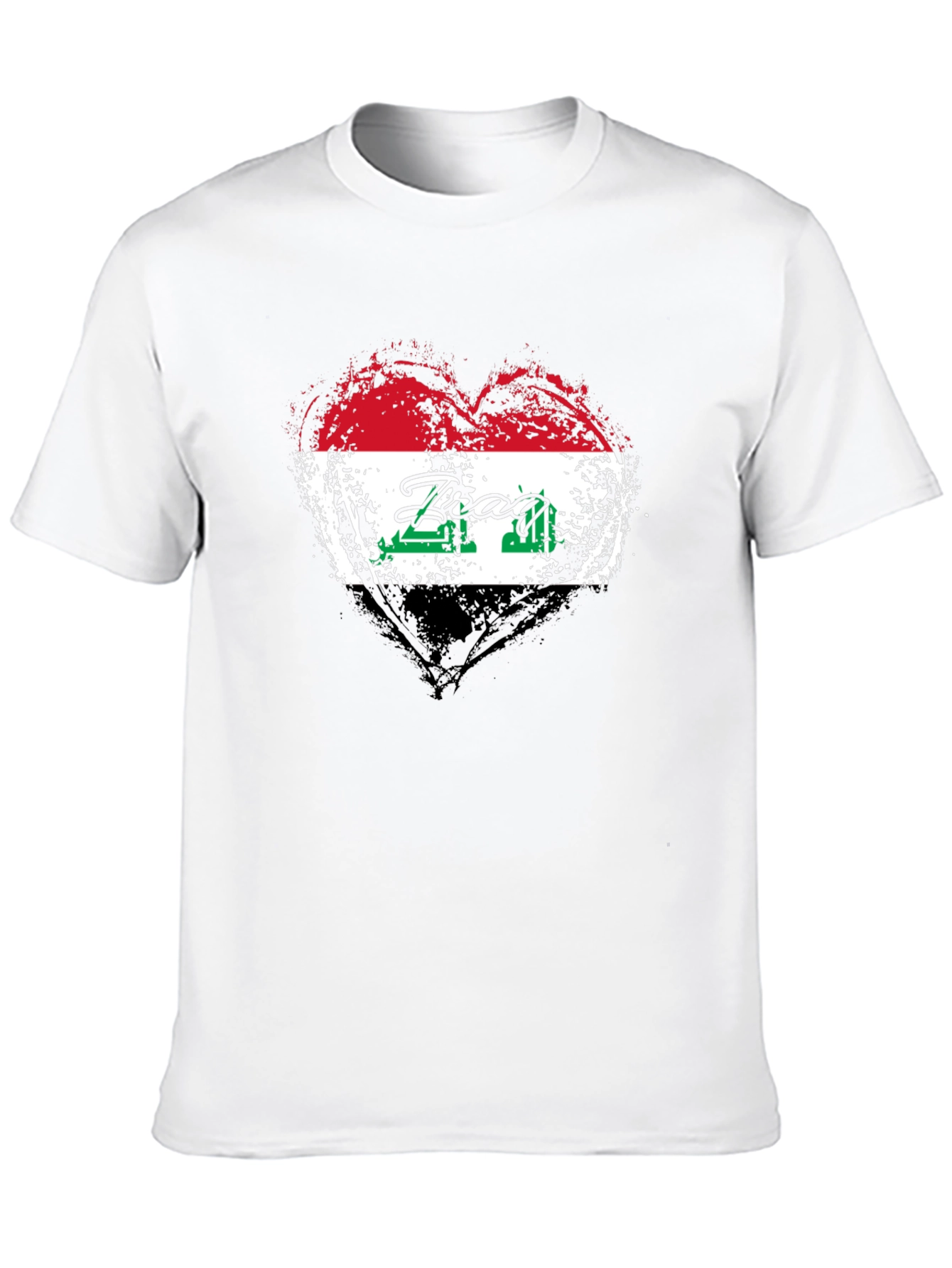 Iraq Flag Heart T-Shirt - Show Your Pride!