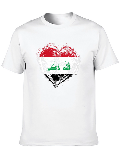 Iraq Flag Heart T-Shirt - Show Your Pride!
