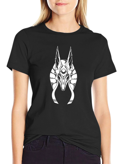 Anubis Head Graphic Tee - Black Egyptian Style T-Shirt