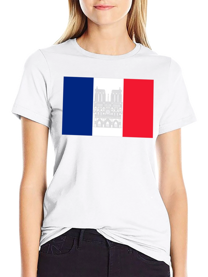 Notre Dame France Flag T-Shirt