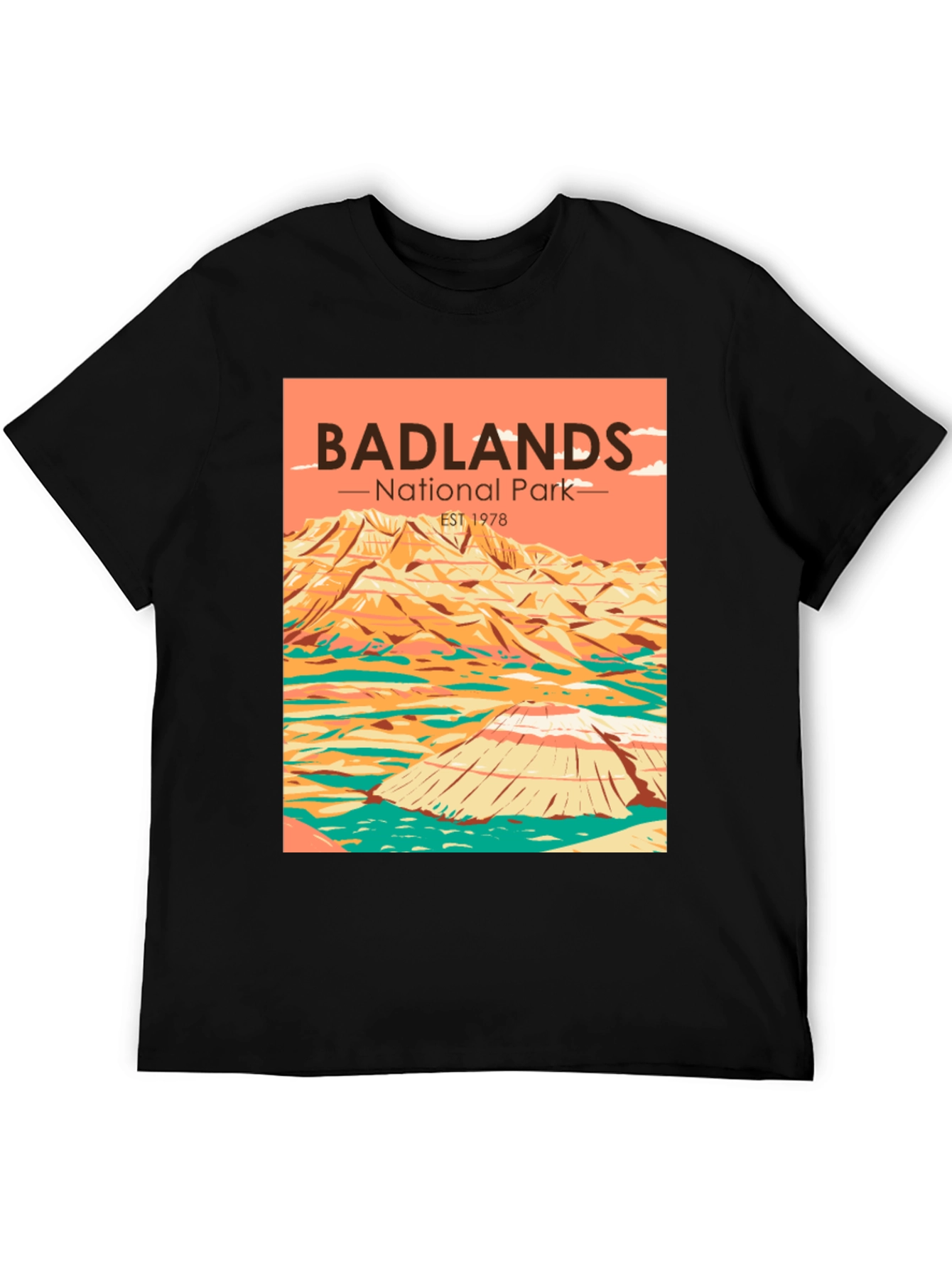 Badlands National Park T-Shirt - Retro Style