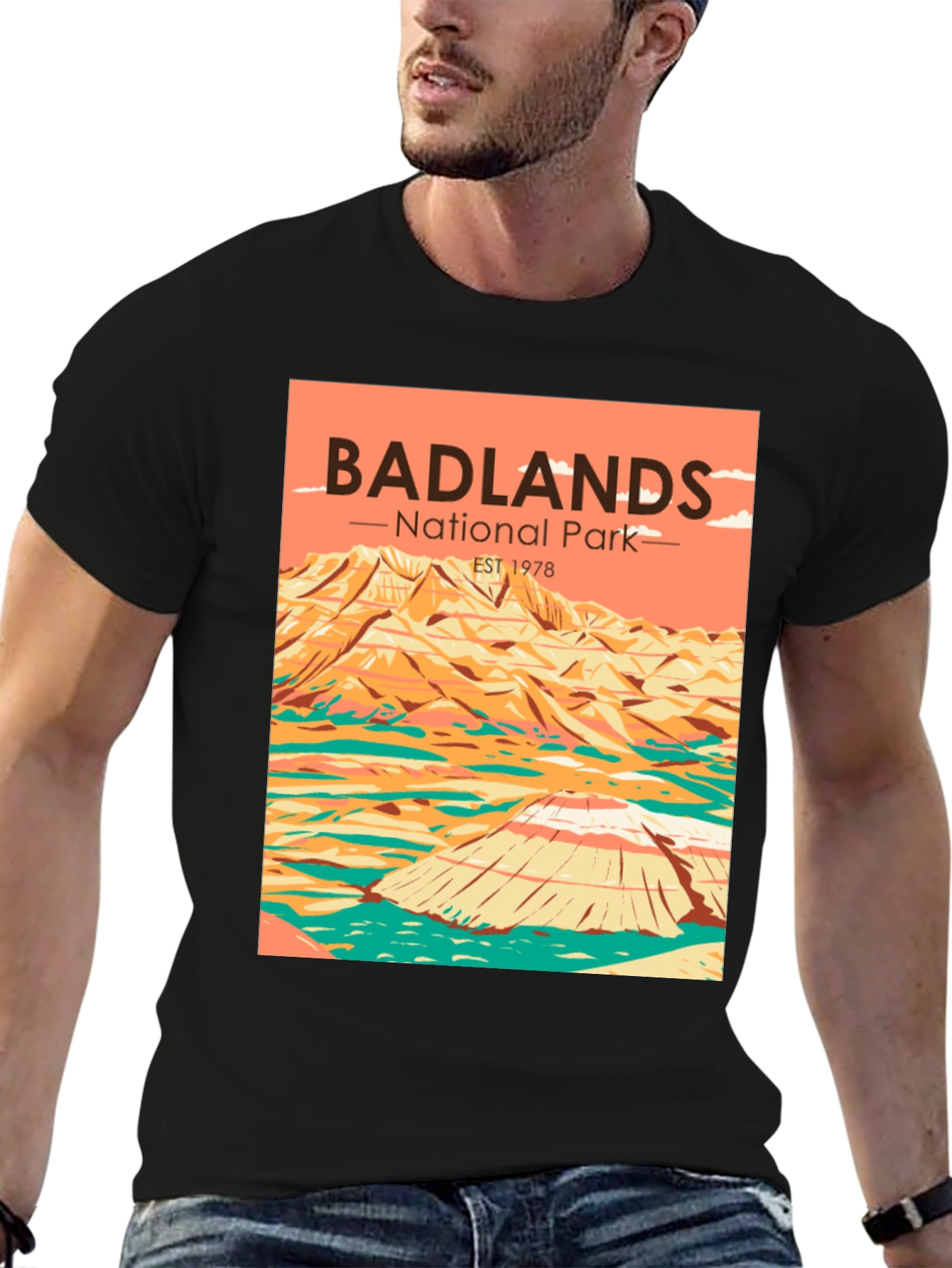 Badlands National Park T-Shirt - Retro Style