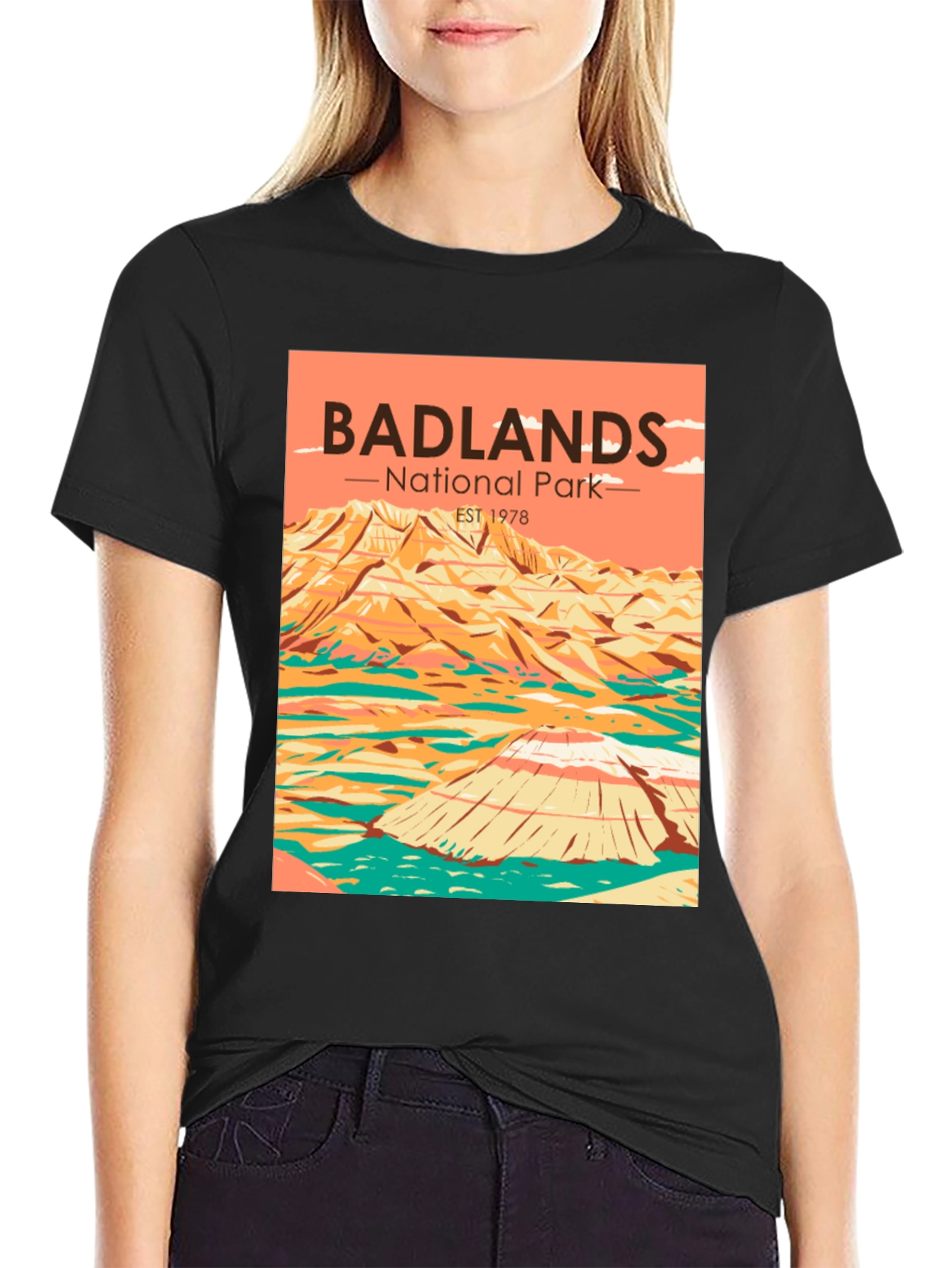 Badlands National Park T-Shirt - Retro Style