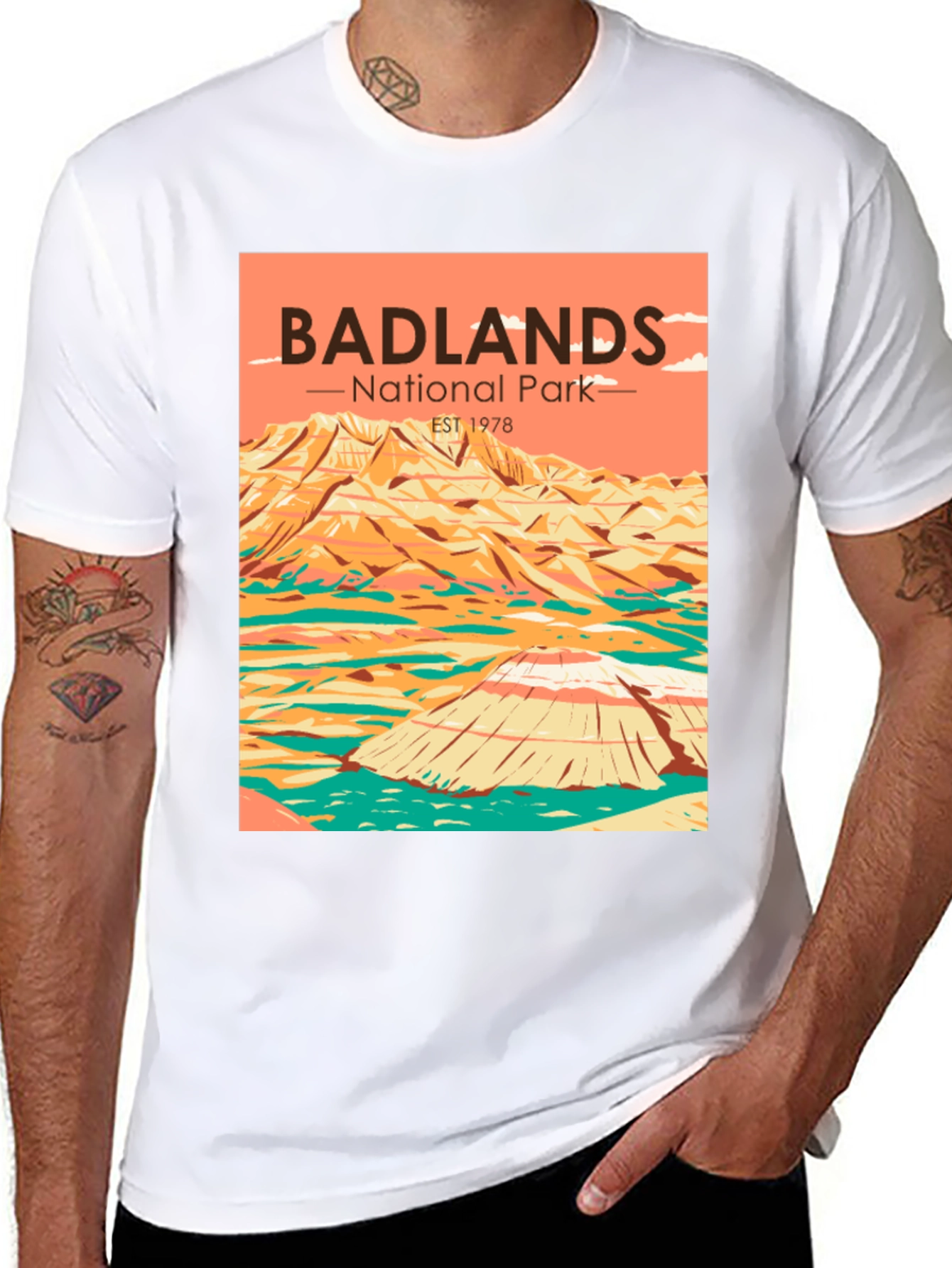 Badlands National Park T-Shirt - Retro Style