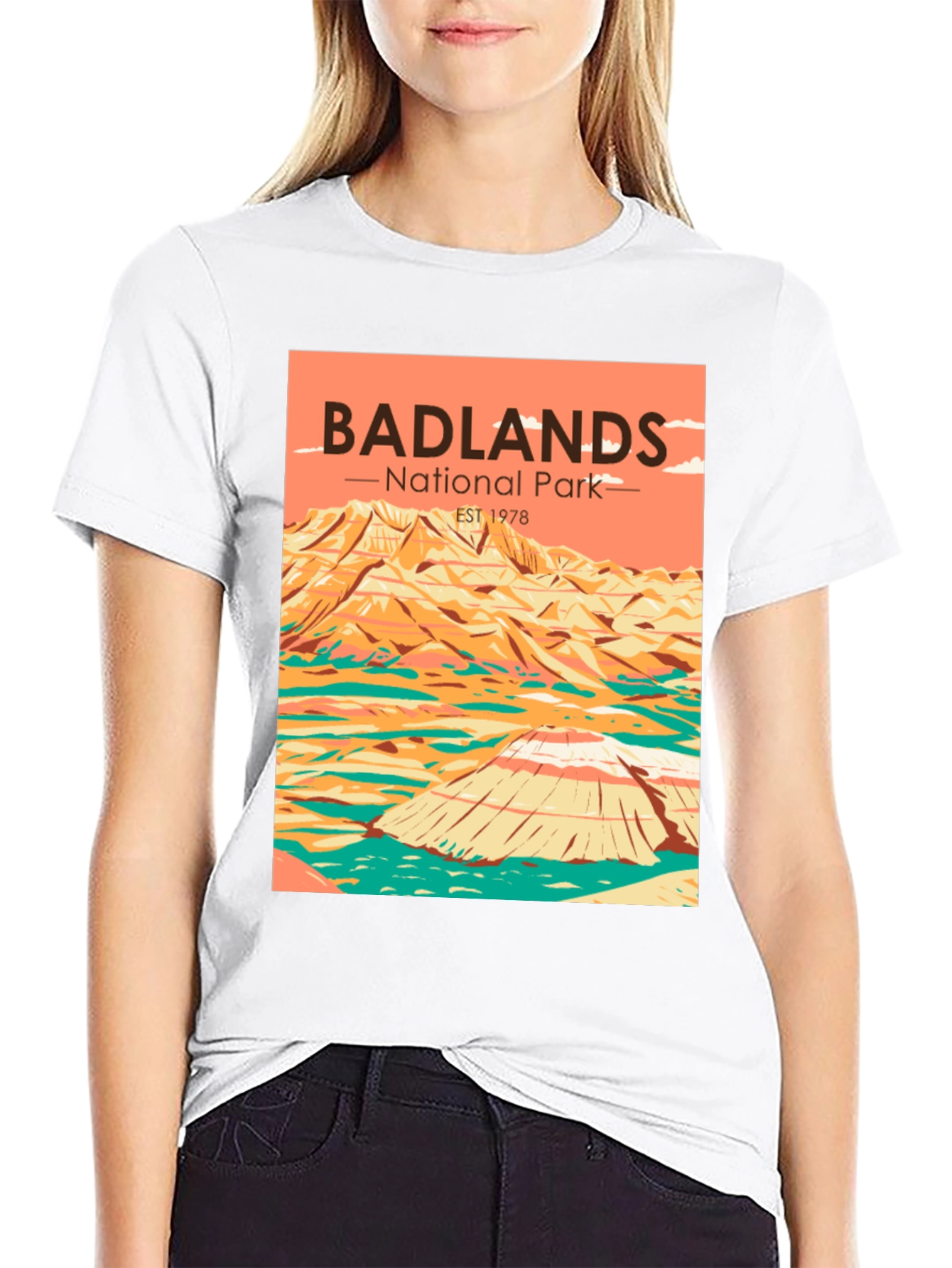 Badlands National Park T-Shirt - Retro Style