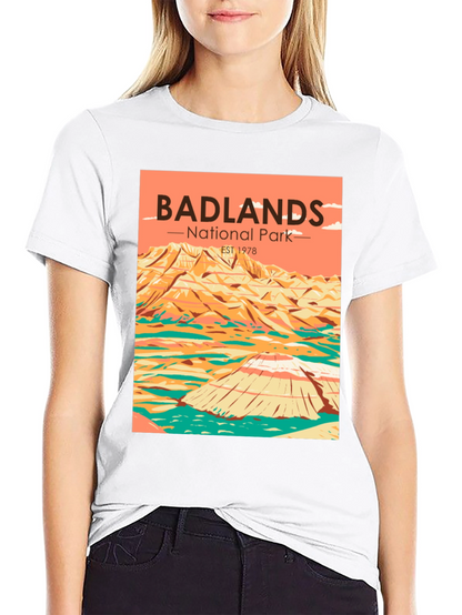 Badlands National Park T-Shirt - Retro Style