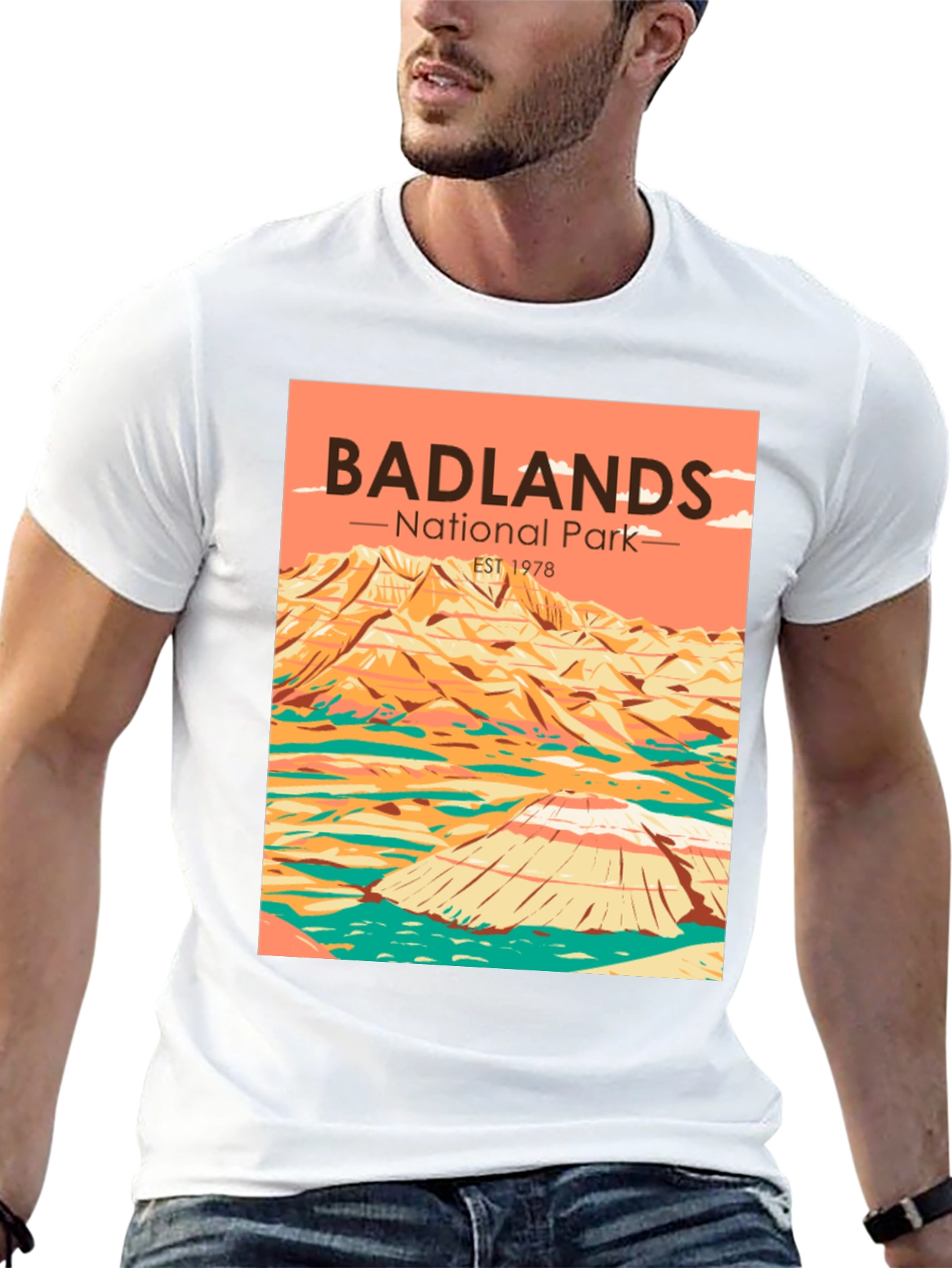 Badlands National Park T-Shirt - Retro Style