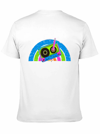 Retro Cassette Tape Rainbow Graphic Tee