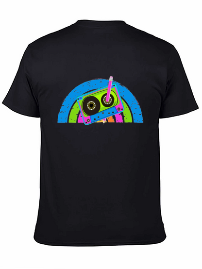 Retro Cassette Tape Rainbow Graphic Tee