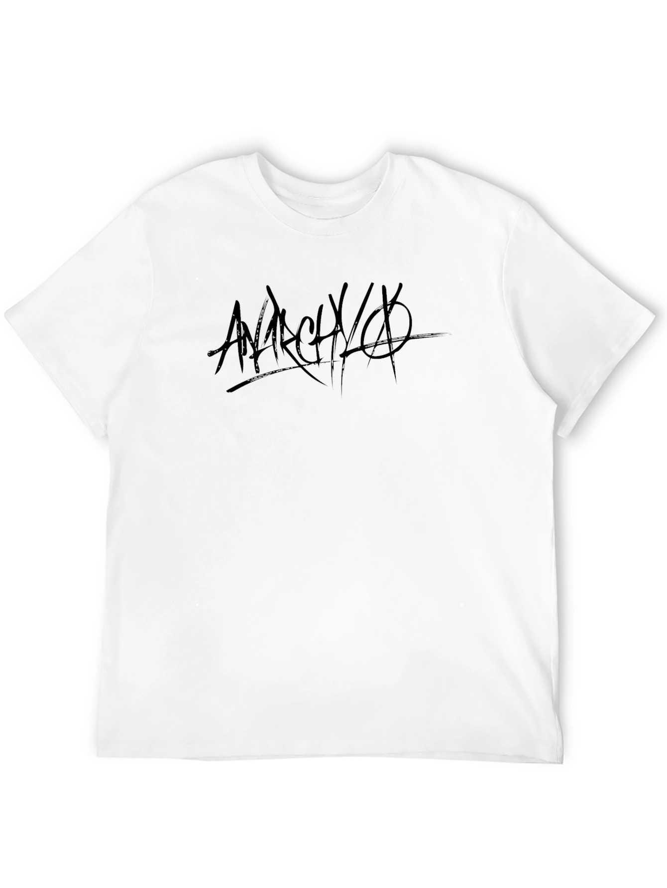Anarchy Graphic Print Black Cotton T-Shirt