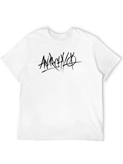 Anarchy Graphic Print Black Cotton T-Shirt