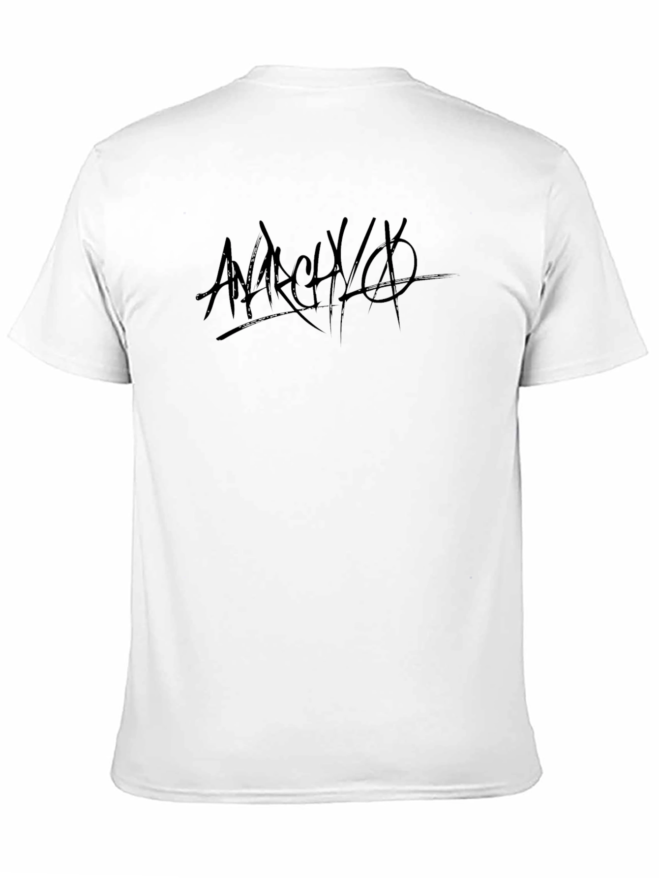 Anarchy Graphic Print Black Cotton T-Shirt