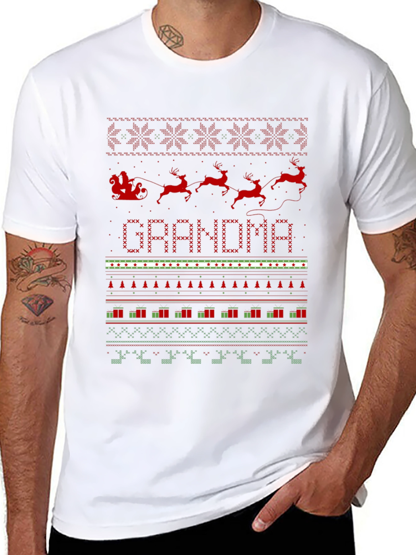 Grandma Ugly Christmas Sweater T-Shirt