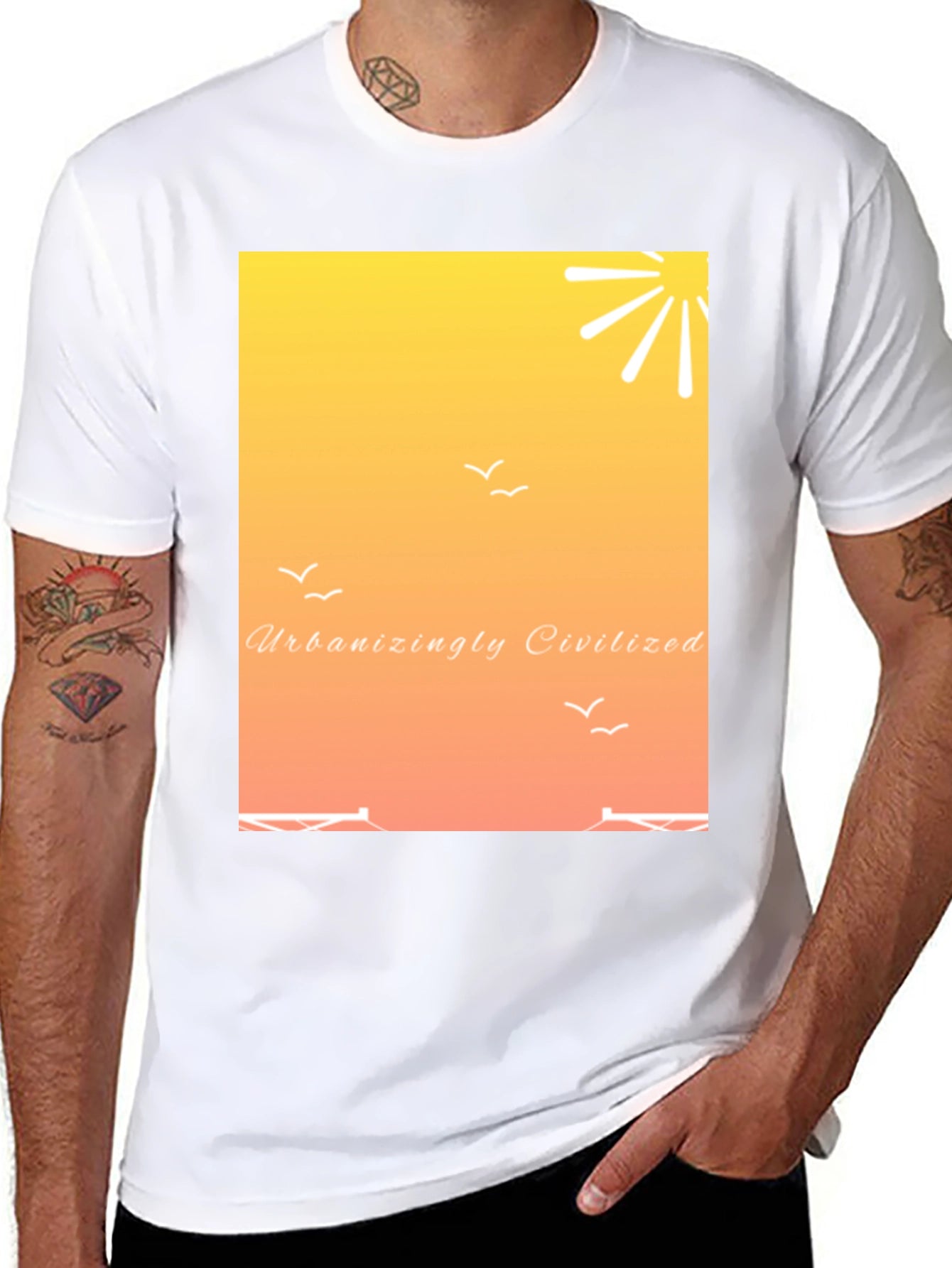 Urbanizingly Civilized Sunset Graphic Tee