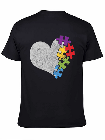 Autism Awareness Heart Puzzle T-Shirt