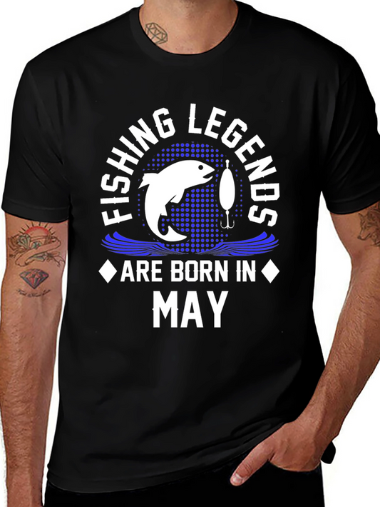 Fishing Legends Born in May T-Shirt