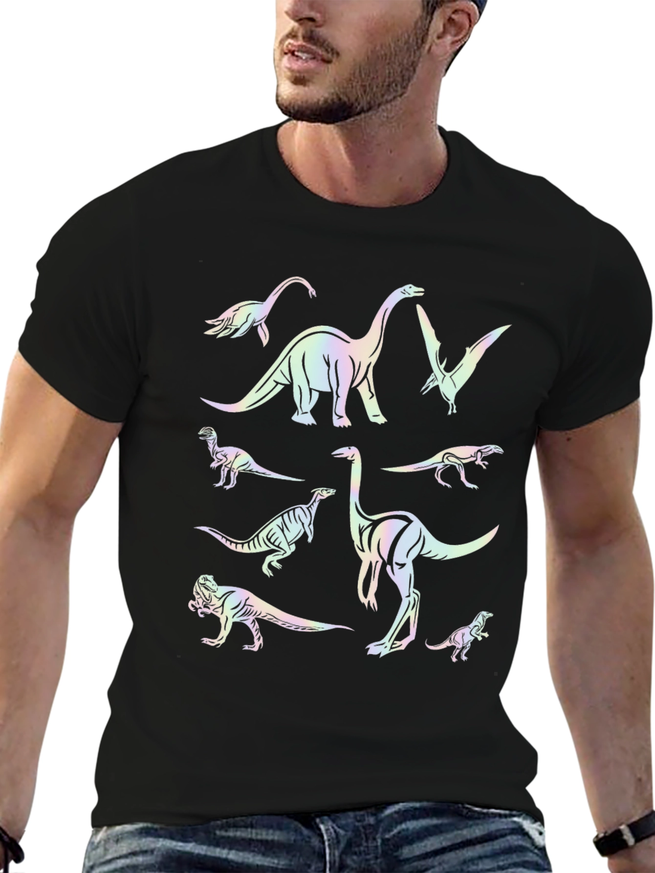 Dinosaur Holographic Graphic Tee