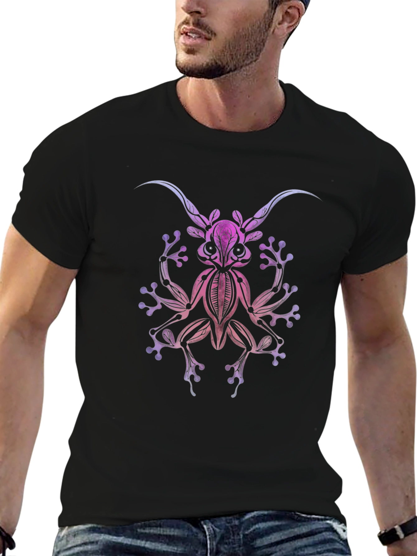 Abstract Frog Graphic T-Shirt - Unique Design