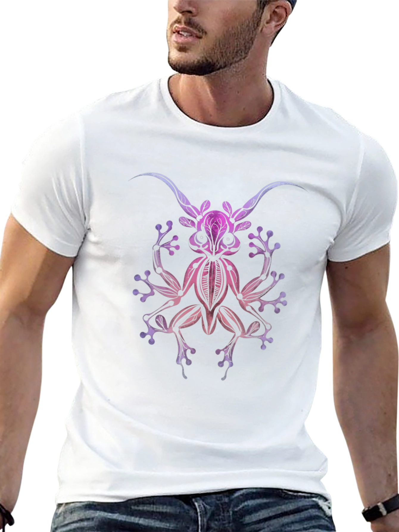 Abstract Frog Graphic T-Shirt - Unique Design