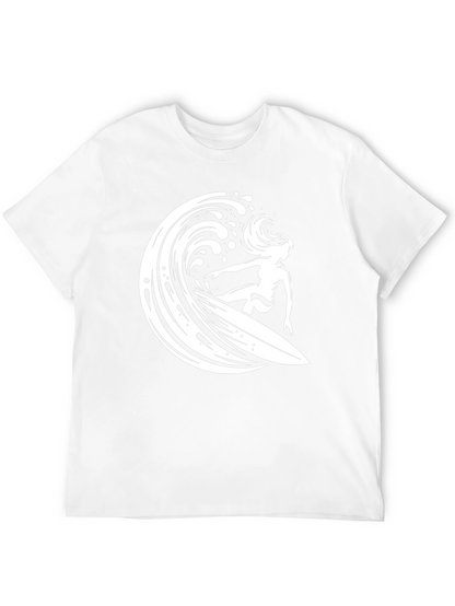 Surfer Girl Wave T-Shirt - Black
