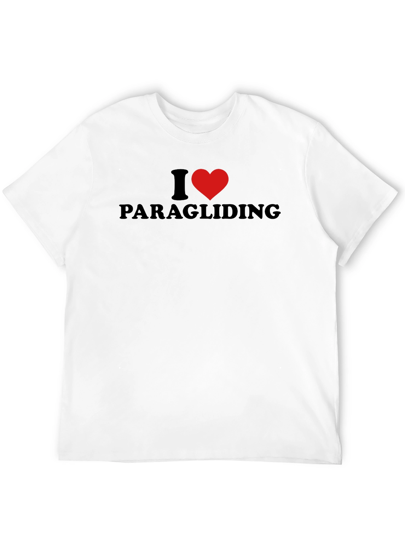 I Heart Paragliding Black T-Shirt