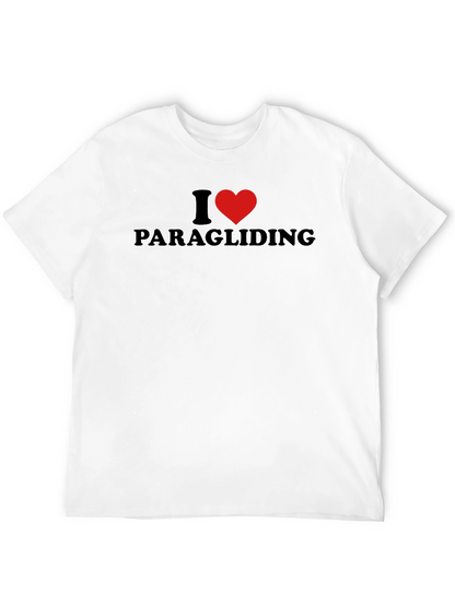I Heart Paragliding Black T-Shirt