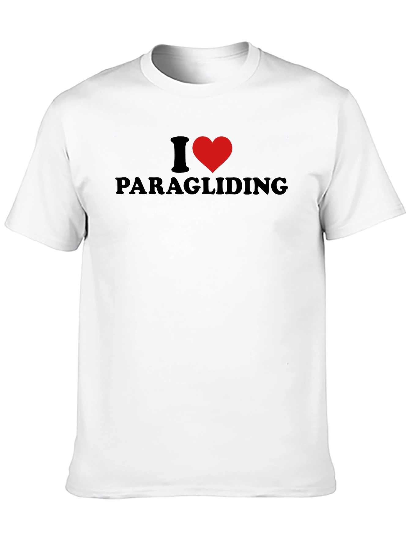 I Heart Paragliding Black T-Shirt