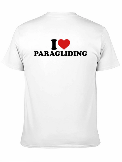 I Heart Paragliding Black T-Shirt