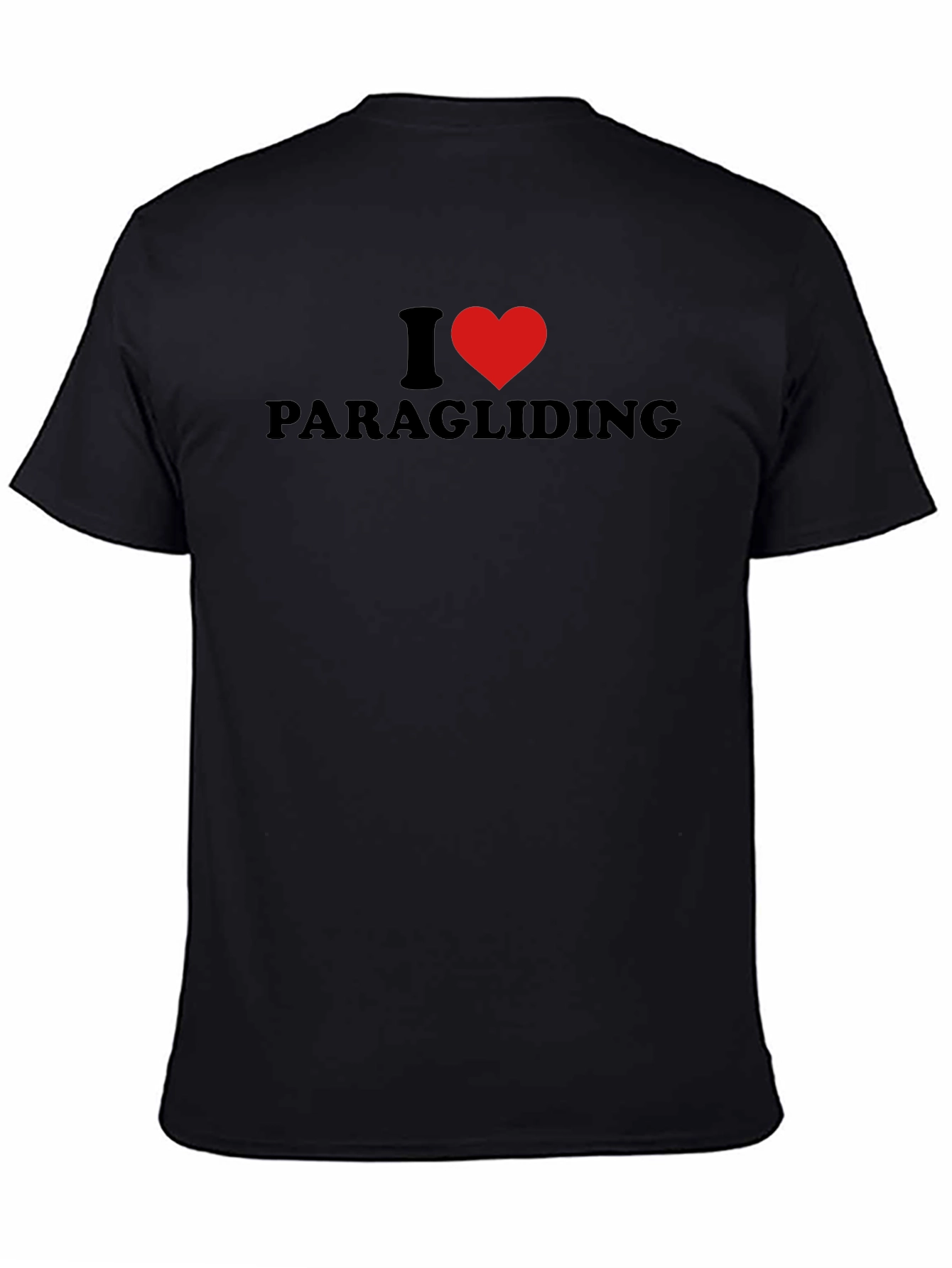 I Heart Paragliding Black T-Shirt