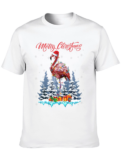Festive Flamingo Christmas T-Shirt