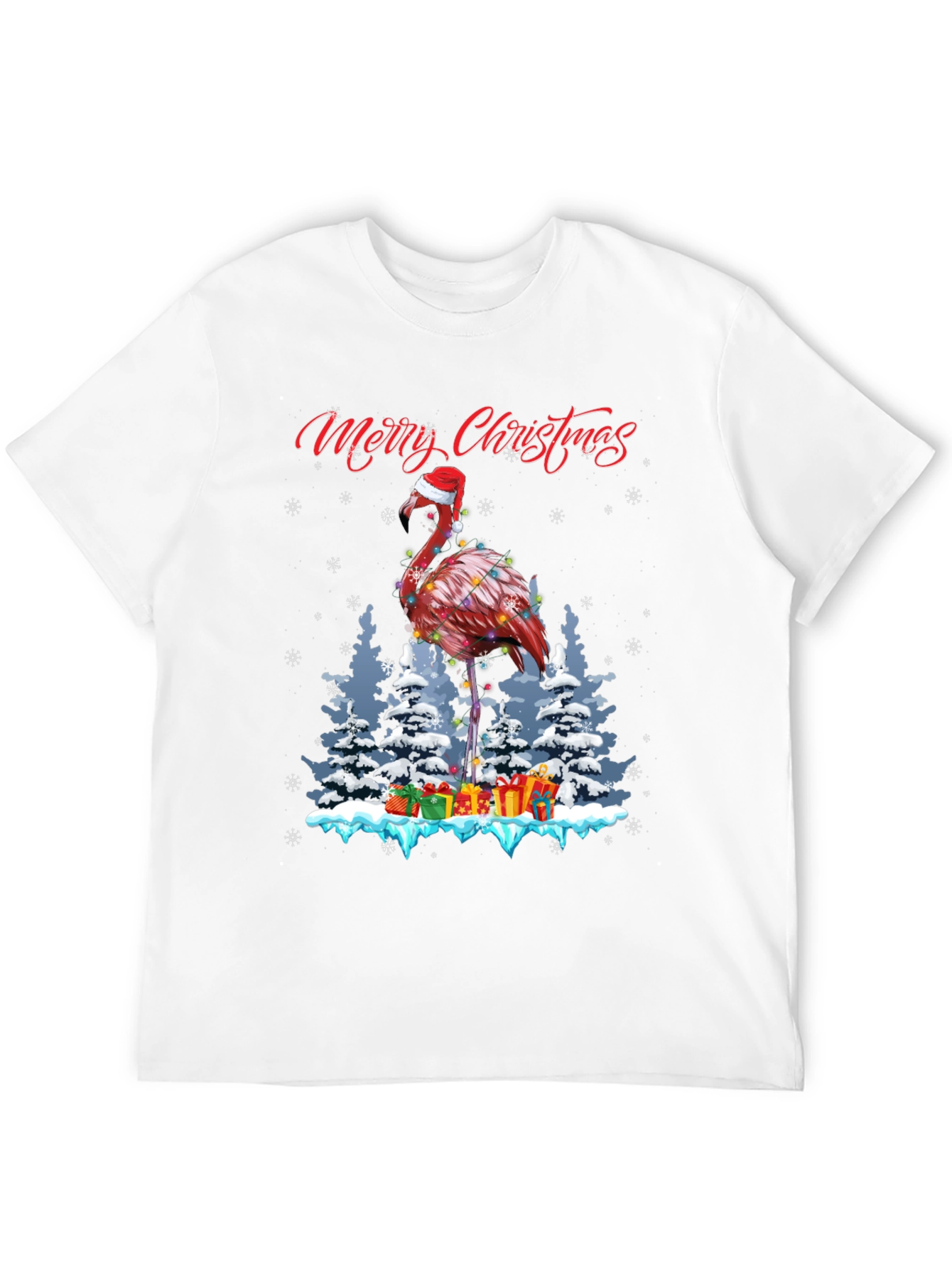 Festive Flamingo Christmas T-Shirt