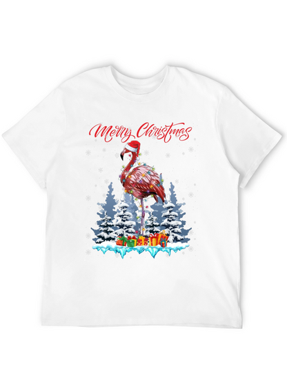 Festive Flamingo Christmas T-Shirt