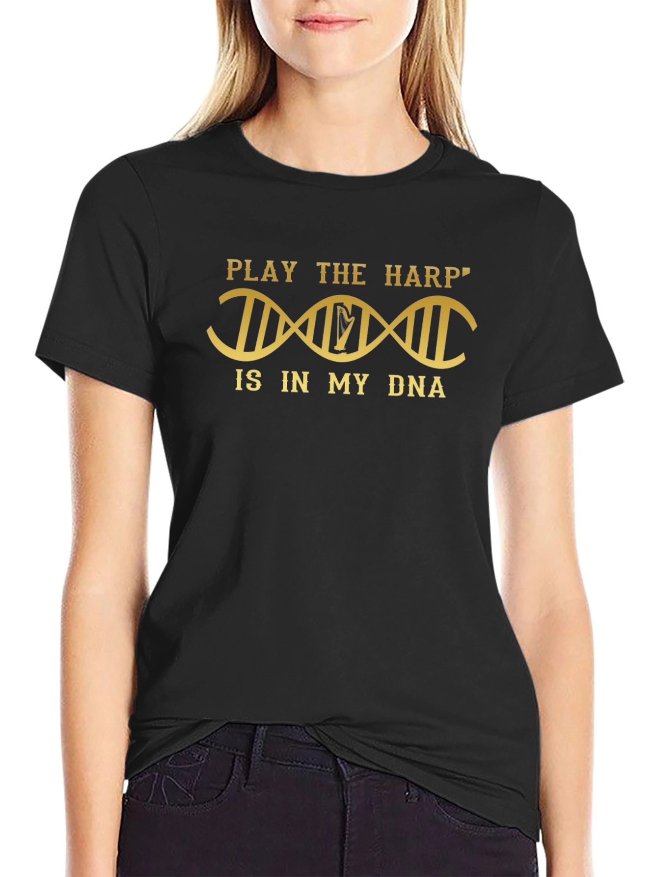Harp DNA Black Graphic Tee