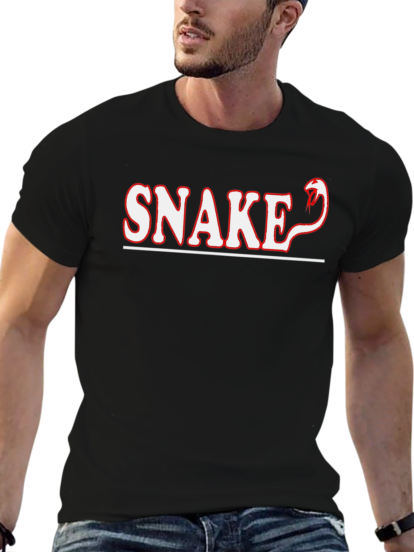 Cool Snake Graphic Tee - Trendy Animal Print Shirt
