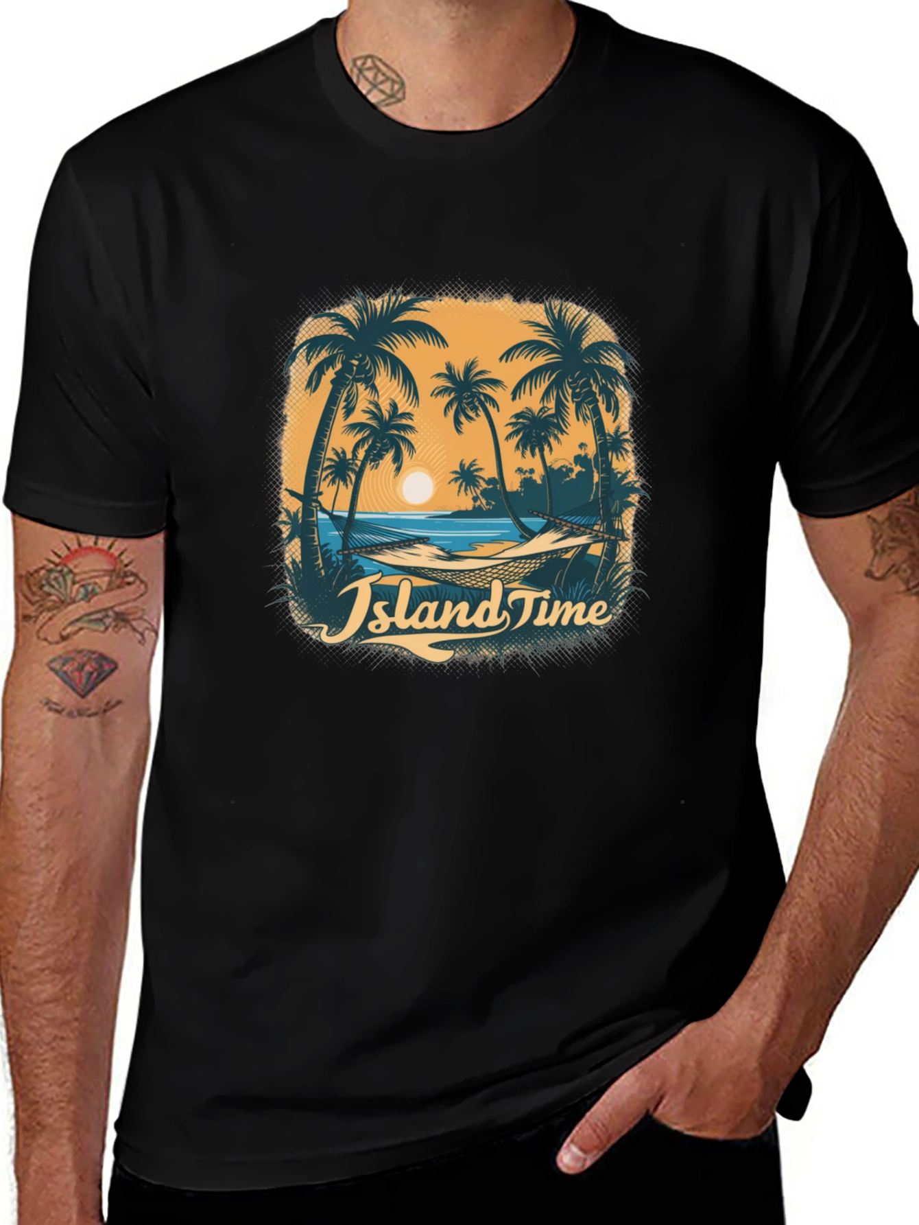 Island Time Graphic Tee - Tropical Vibe T-Shirt