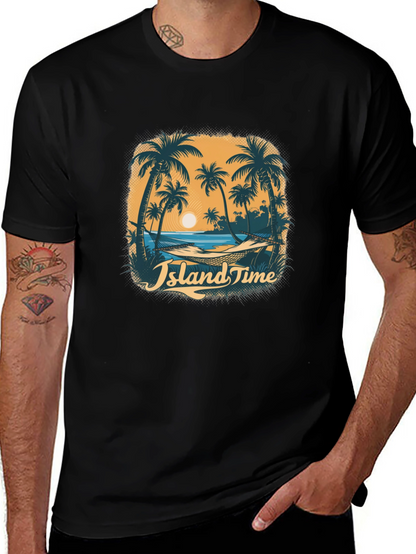 Island Time Graphic Tee - Tropical Vibe T-Shirt