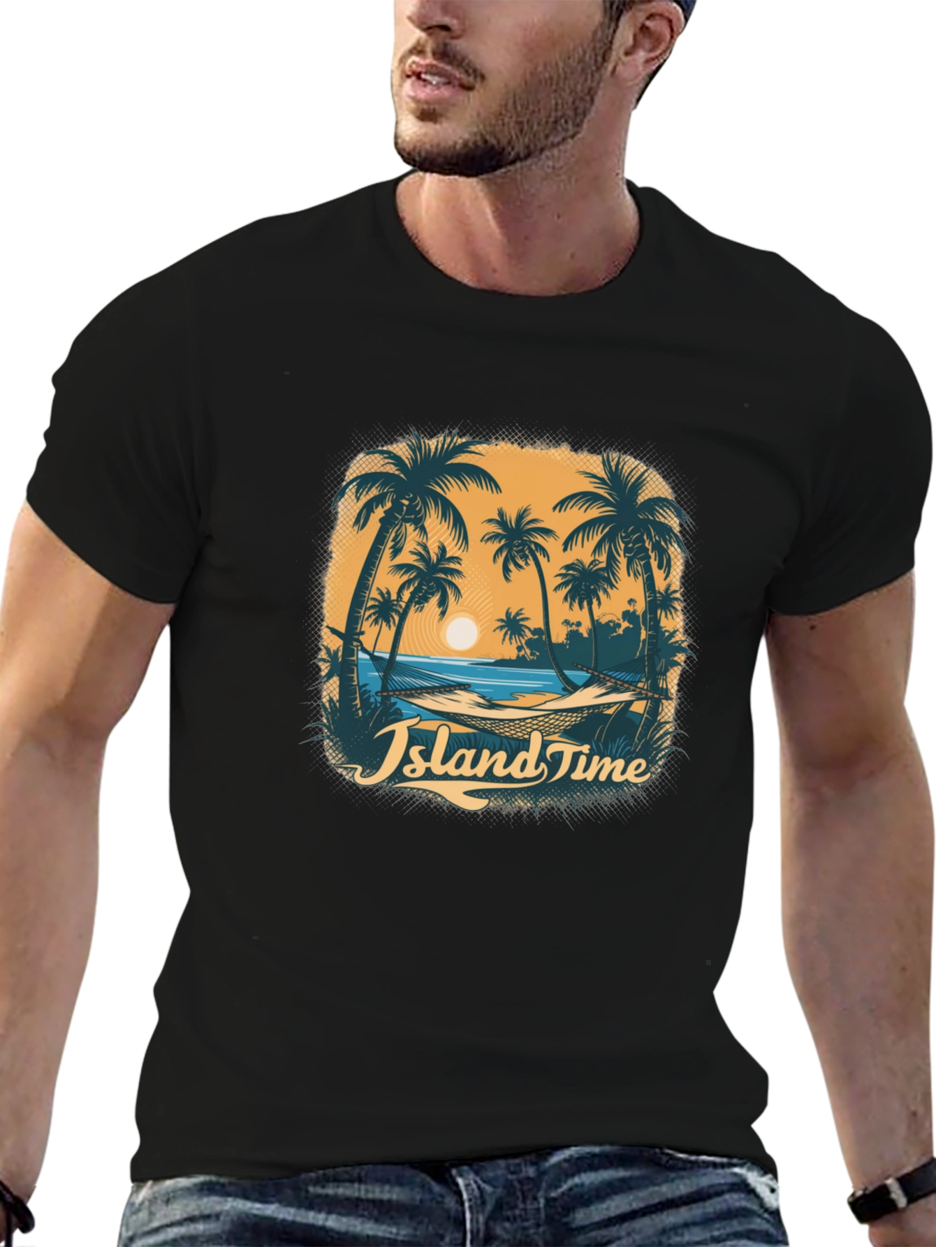 Island Time Graphic Tee - Tropical Vibe T-Shirt