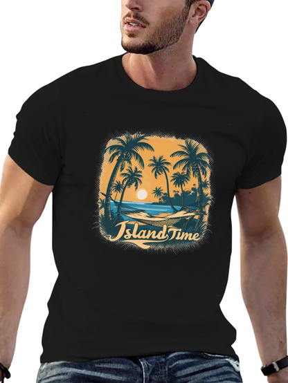 Island Time Graphic Tee - Tropical Vibe T-Shirt