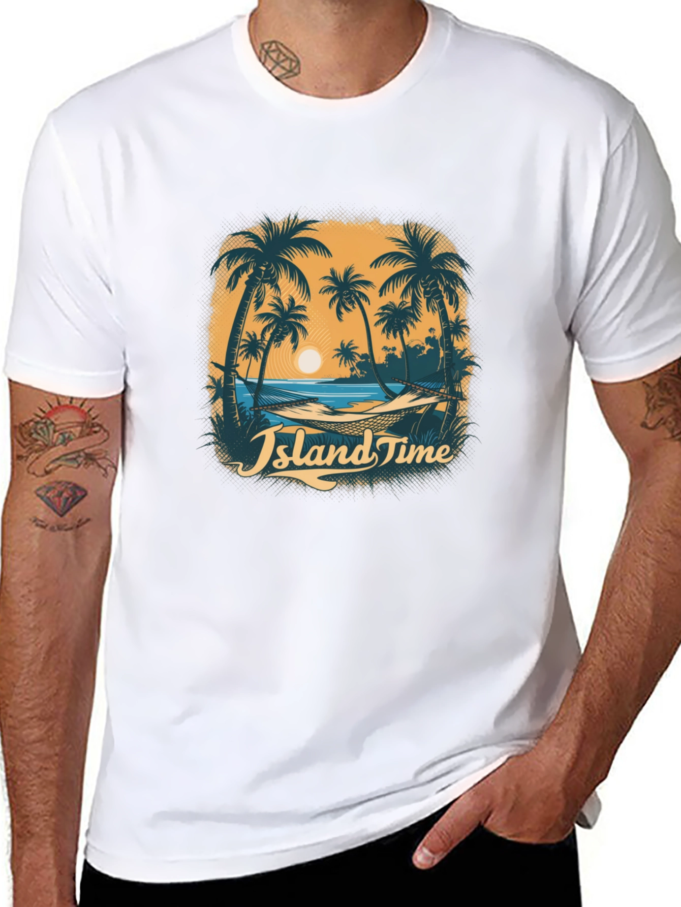 Island Time Graphic Tee - Tropical Vibe T-Shirt