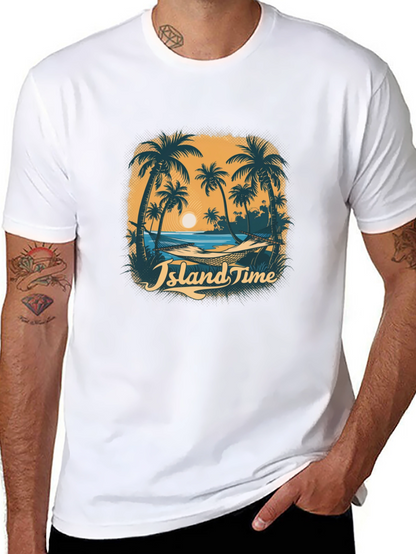 Island Time Graphic Tee - Tropical Vibe T-Shirt
